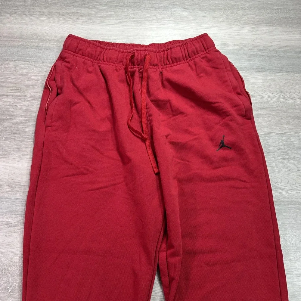 Jordan Dri-FIT Sweatpants Mens Medium Red Fleece Jogger‎ Athletic FV8608-687